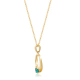 Annie 10K Yellow Gold Oval-Cut Emerald Pendant