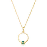 Annie 10K Yellow Gold Oval-Cut Emerald Pendant