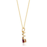 Andrea 10K Yellow Gold Oval-Cut Mozambique Ruby Pendants