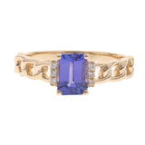 Abby 14K Yellow Gold Emerald-Cut Tanzanite Ring