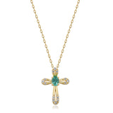 Arianna 10K Yellow Gold Oval-Cut Emerald Pendant