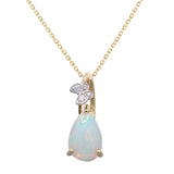 Brielle 14K Yellow Gold Pear-Cut Opal Pendant