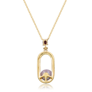 Kamilah 14K Yellow Gold Round-Cut Pearl Pendant