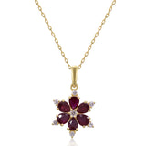 14K Yellow Gold Pear-Cut Mozambique Ruby Pendant