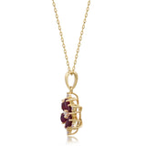 14K Yellow Gold Pear-Cut Mozambique Ruby Pendant