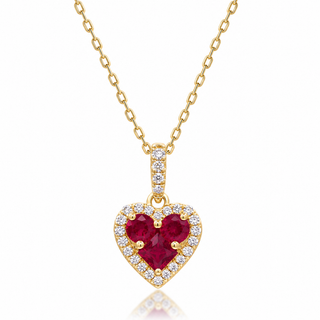 Willow 14K Yellow Gold Square-Cut Mozambique Ruby Pendant