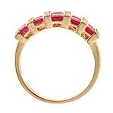 Willa 10K Yellow Gold Square-Cut Mozambique Ruby Ring