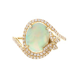 Ramona 14K Yellow Gold Cabochon-Cut Natural African Opal Ring