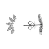 Eleanor 14K White Gold Round-Cut White Diamond Earrings