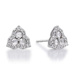 Diana 14K White Gold Round-Cut White Diamond Earrings