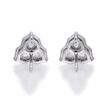 Diana 14K White Gold Round-Cut White Diamond Earrings