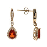 Kennedy 14K Yellow Gold Pear-Cut Mexican Fire Opal Earring