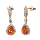 Kennedy 14K Yellow Gold Pear-Cut Mexican Fire Opal Earring