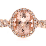 Keyla 14K Rose Gold Oval-Cut Madagascar Morganite Ring