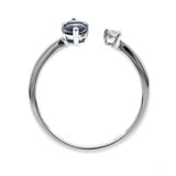 Denver 14K White Gold Pear-Cut Ceylon Blue Sapphire Ring