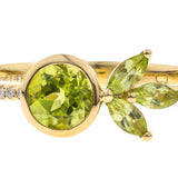 Gwen 14K Yellow Gold Round-Cut Manchurian Peridot Ring