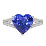 Laura 14K White Gold Heart Shape Tanzanian Tanzanite Ring