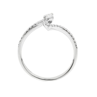 Megan 10K White Gold Marquise-Cut White Diamond Ring