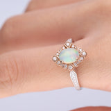 Cataleya 10K Two-Tone Gold Oval-Cut Natural African Opal Ring