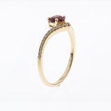 Alisson 10K Yellow Gold Oval-Cut Mozambique Ruby Ring