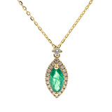 Daphne 10K Yellow Gold Marquise-Cut Emerald Pendant