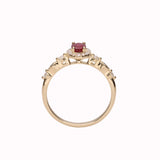 Chana 10K Yellow Gold Oval-Cut Mozambique Ruby Ring