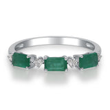 Willow 14K White Gold Emerald-Cut Emerald Ring